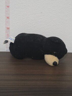 vintage 1998 Wishpets "Gritz" Black Bear Plush
